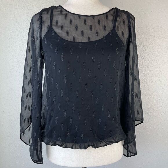 Alfani Tops - NWT Alfani Black Blouse Top Size PP